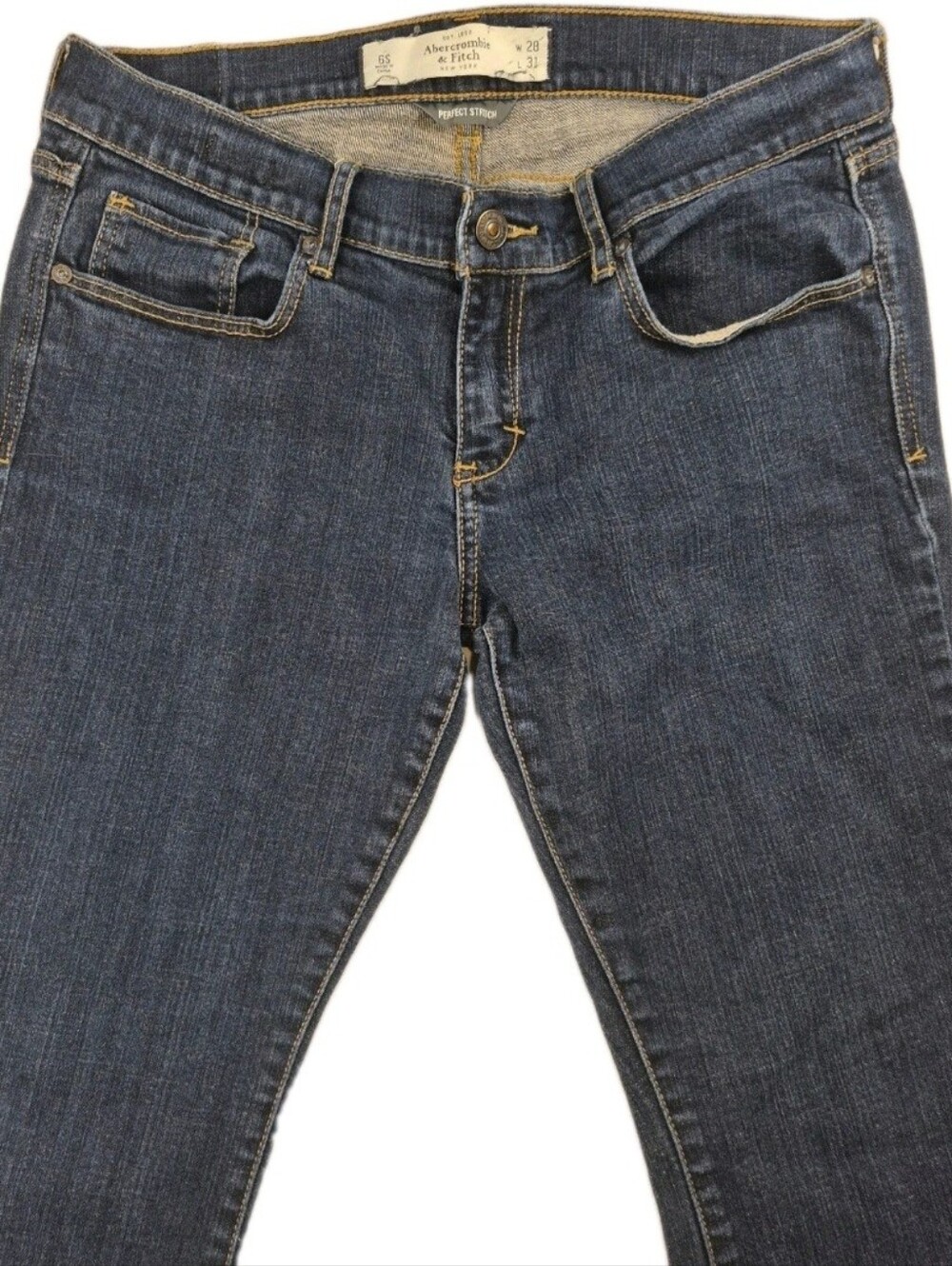 Abercrombie & Fitch Style EMMA Classic Womens Dark Blue Denim Jeans EUC Sku767